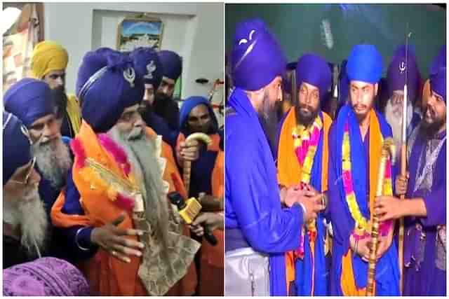 The accused Nihangs being felicitated at gurudwaras in Punjab. 