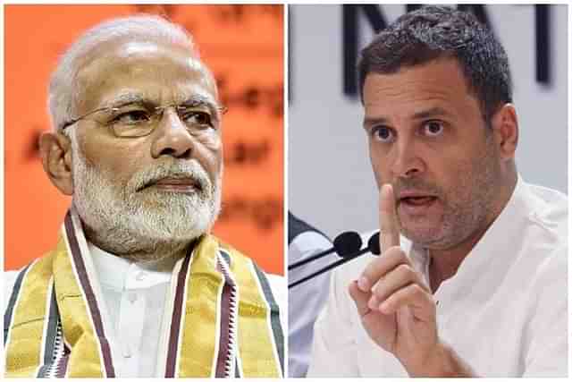 (L-R) Prime Minister Narendra Modi (Sonu Mehta/Hindustan Times via Getty Images) and Congress president Rahul Gandhi (Qamar Sibtain/India Today Group/Getty Images)