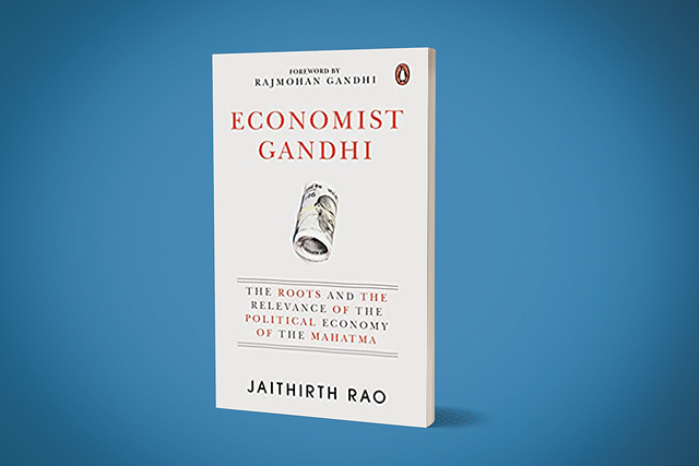 The cover of the book, Economist Gandhi.