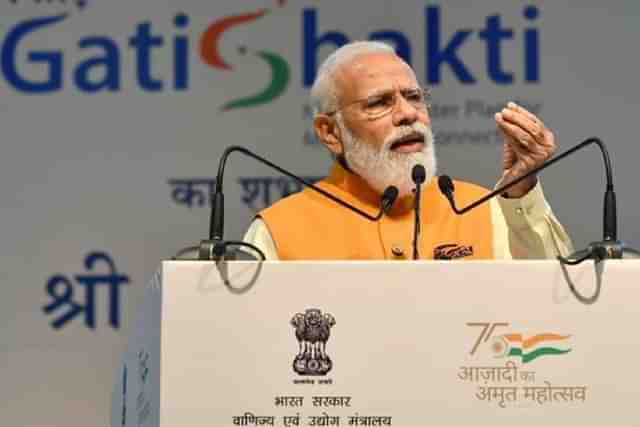 Prime Minister speaking at the launch of Gati Shakti. (PIB)