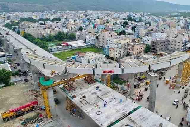 'Srinivasa Setu' flyover under construction in Tirupati (@sangeeth_gvr/Twitter)