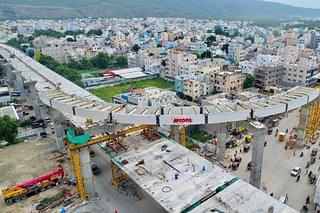 'Srinivasa Setu' flyover under construction in Tirupati (@sangeeth_gvr/Twitter)