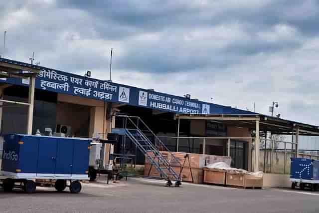 Cargo terminal at Hubballi airport (@JoshiPralhad/Twitter)