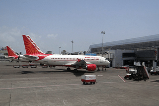 An Air India airline at Mumbai Airport