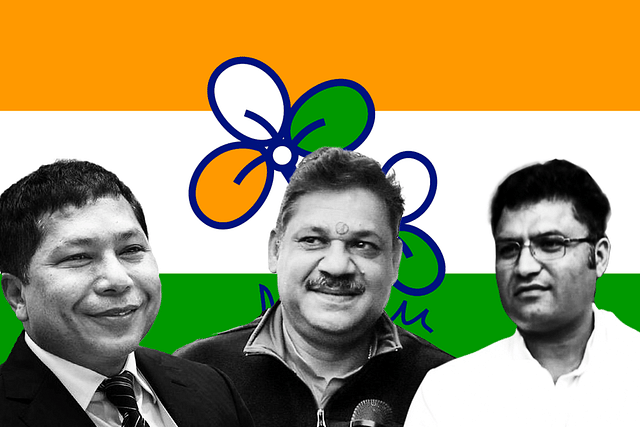 (L to R) Mukul Sangma, Kirti Azad, and Ashok Tanwar