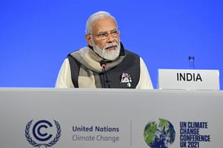 Prime Minister Narendra Modi speaking at the Glasgow Climate Summit. (PMO website)