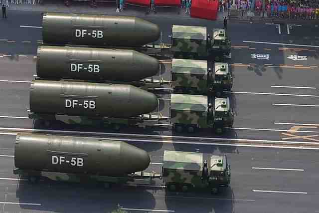 The second stage of the Chinese DF-5B ICBM, which can carry nuclear warhead, disassembled for transport. (PLA) (Representative Image)