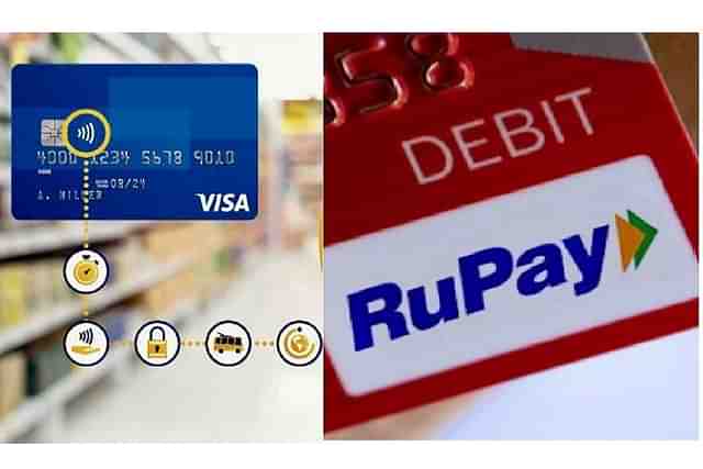 Visa and Rupay logos