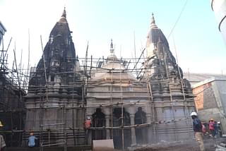 The replica of the Vishwanath project that was discovered being worked upon
