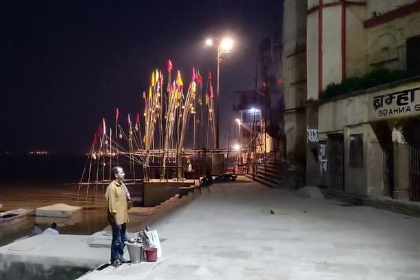 Brahma Ghat at night