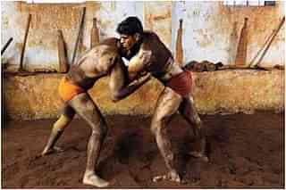 Wrestlers of an akhada in Haryana.