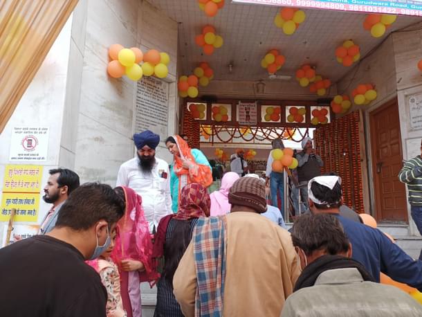 The entrance of the Sadar Bazar gurudwara. Picture clicked last week