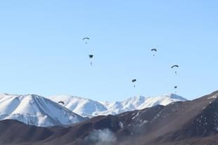 Troops were dropped from a C-130J transport aircraft. (Livefist/Twitter)