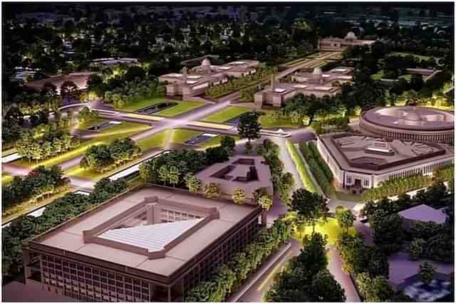 An aerial view of the proposed Central Vista Project.(@ETNOWlive/Twitter)