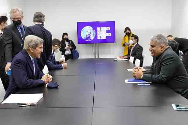 US Climate Envoy John Kerry with Union Minister Bhupender Yadav