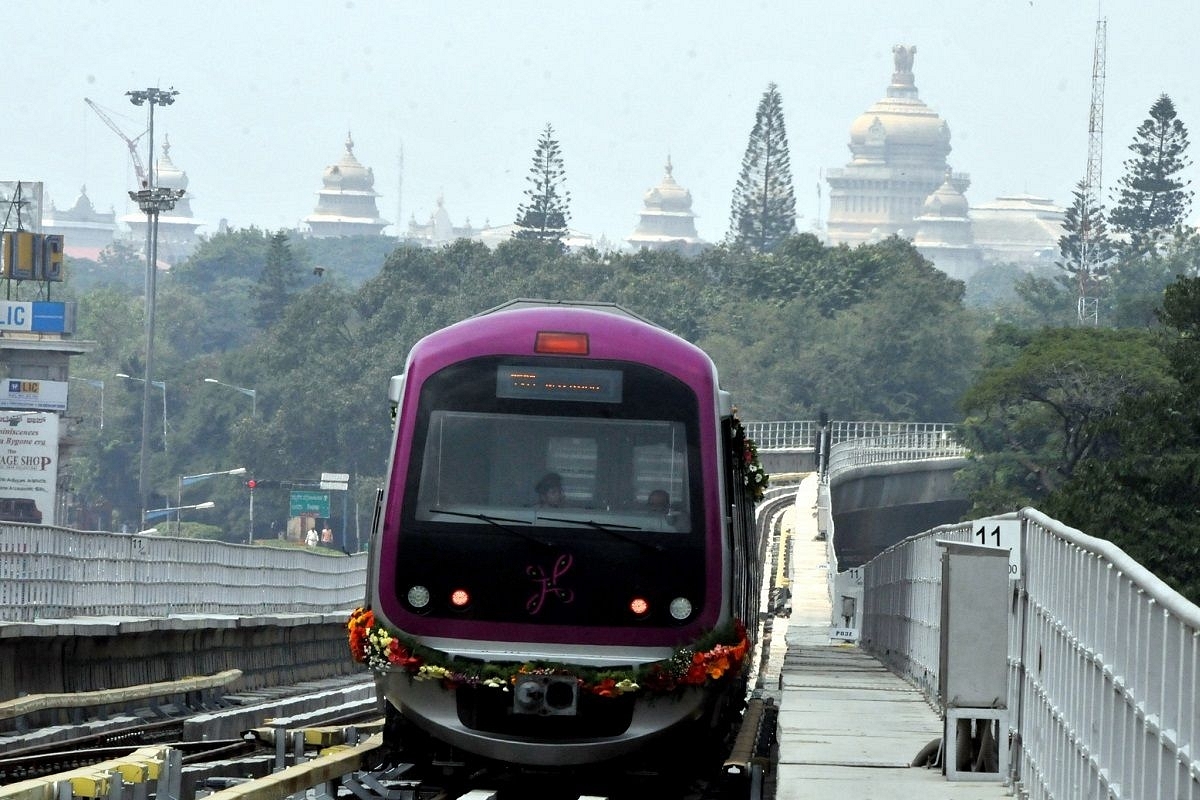 Bangalore Metro (Photo by Jagdeesh MV/Hindustan Times via Getty Images)