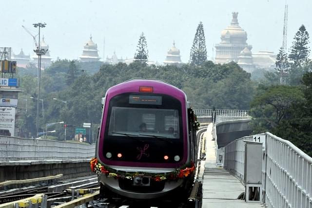 Bangalore Metro (Photo by Jagdeesh MV/Hindustan Times via Getty Images)