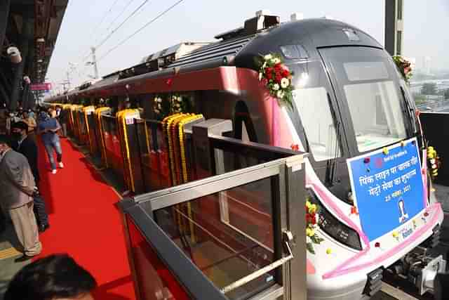 Delhi Metro's Pink Line (Pic Via Twitter)