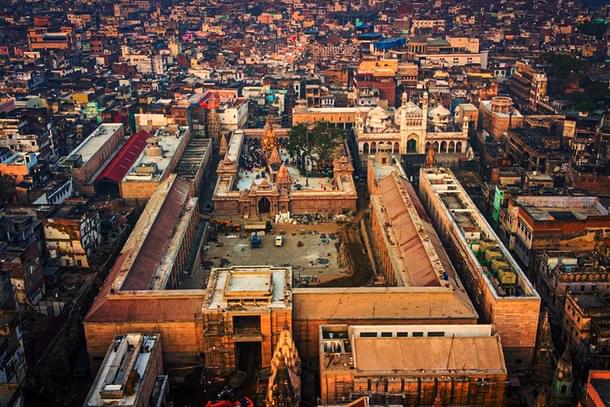Bird’s eye view of the Kashi Vishwanath Corridor