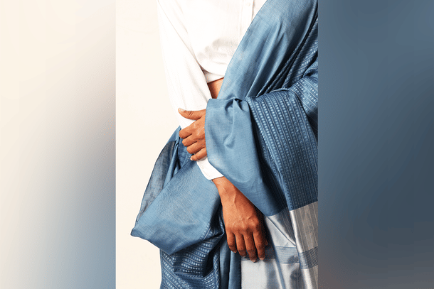 Kubsa's handcrafted sari of Khunn material