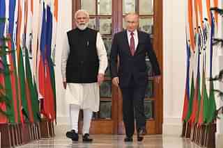 Prime Minister Narendra Modi with Russian President Vladimir Putin. (Picture: Twitter)
