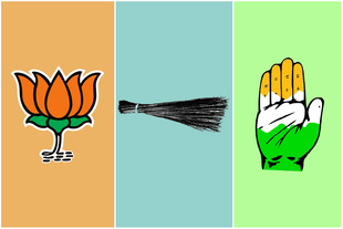 BJP vs AAP vs Congress