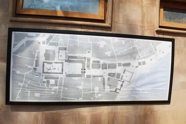 Original project plan that was displayed at the project site office during our visit in 2019