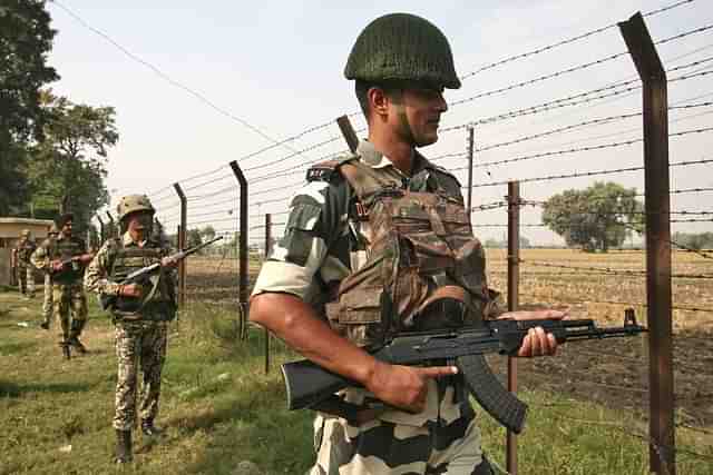 BSF personnel guarding India’s border with Bangladesh.