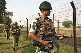 BSF personnel guarding India’s border. 