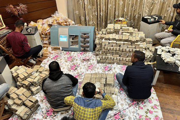 GST raid at Piyush Jain's house. (PC: Twitter/@sambitswaraj)