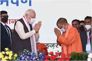 Prime Minister Narendra Modi and UP Chief Minister Yogi Adityanath in Gorakhpur. (PMO)