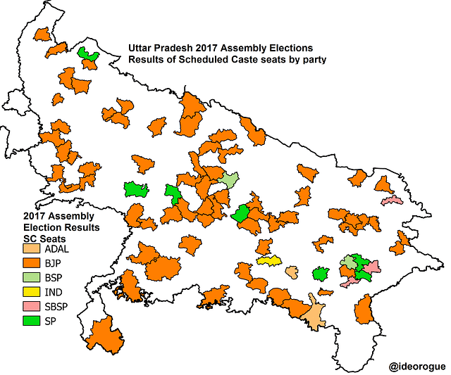 In Maps: How The Reserved Seats In UP Voted In 2017 And '19, And What ...