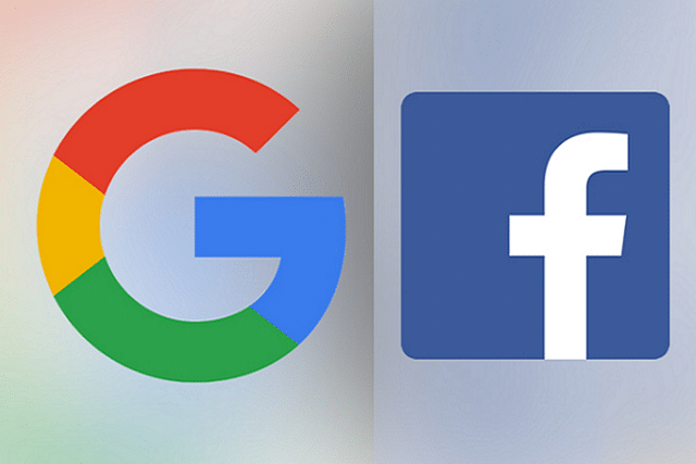 Google and Facebook logos 