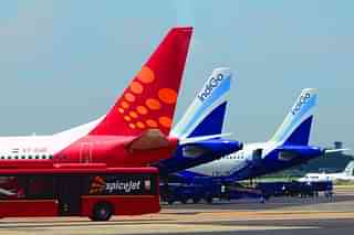Aeroplanes of various airlines parked at the IGI airport. (Representative Image) (Ramesh Pathania/Mint via Getty Images)