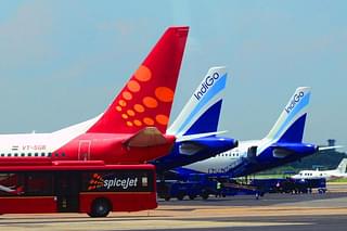 Aeroplanes of various airlines parked at the IGI airport. (Representative Image) (Ramesh Pathania/Mint via Getty Images)