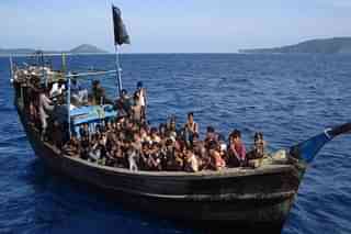 Rohingyas on a boat
