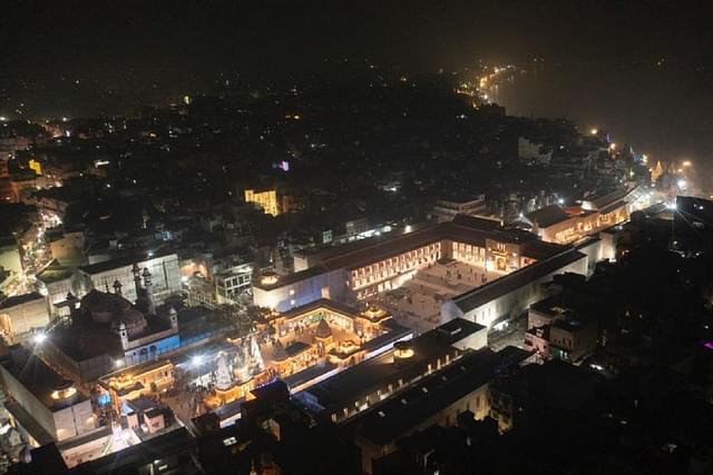 Aerial view of Sri Kashi Vishwanath Dham project