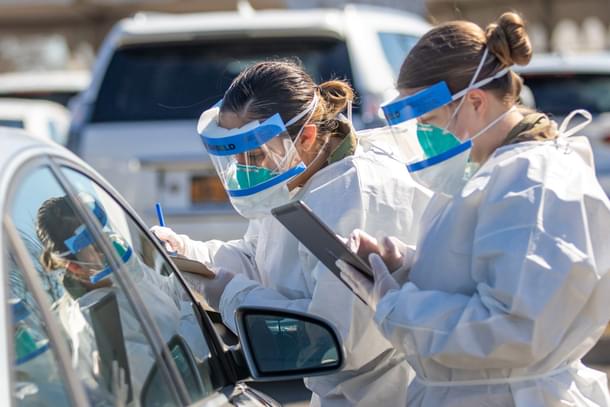 A Covid-19 testing centre in the US (Flickr)