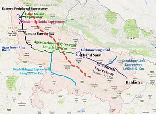 Expressways map of Uttar Pradesh. (UPEIDA)