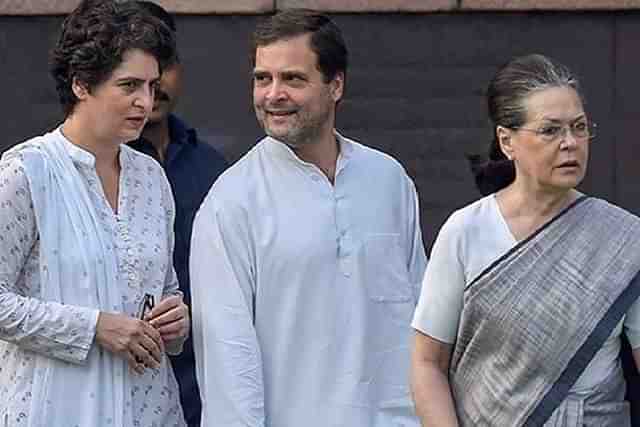 Priyanka Vadra, Rahul Gandhi and Sonia Gandhi.