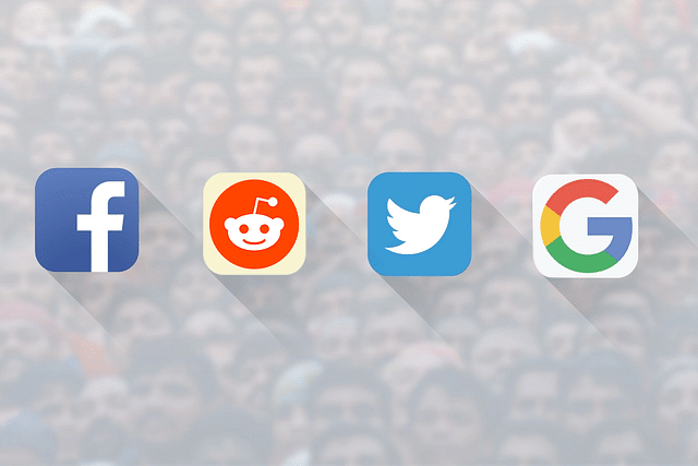 Facebook, Reddit, Twitter and Google