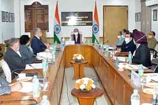 Union Agriculture Minister Narendra Singh Tomar with Israeli Ambassador Naor Gilon (Pic Via PIB website)