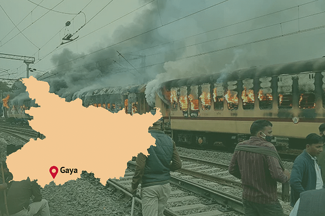 Train set ablaze at Gaya Junction.(Representative image)