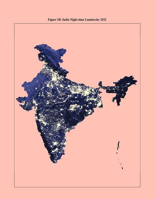 India Night-time Luminosity, 2021 (Economic Survey 2021-22)