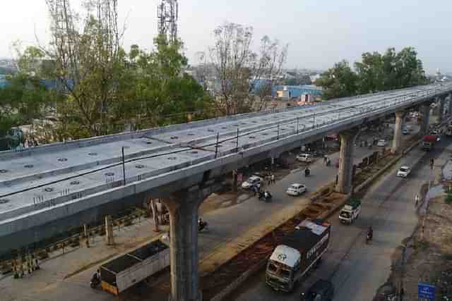 NCRTC constructs spans in a section of the Delhi-Ghaziabad-Meerut RRTS corridor.