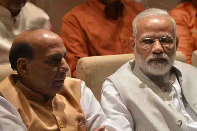 Prime Minister Narendra Modi and Defence Minister Rajnath Singh. 