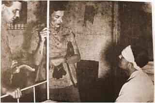 Edwina Mountbatten talking to a patient in a hospital in Saigon (Vol XIII Official History of the Indian Armed Forces in WWII)