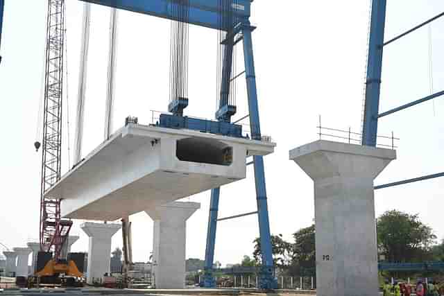 First full span 40 m Box Girder that was erected by NHSRCL at Mumbai - Ahmedabad High-Speed Rail corridor project (Ministry of Railways)