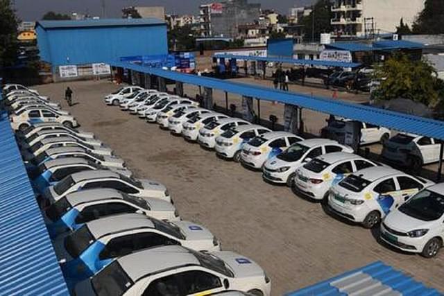 India's largest EV charging station in Gurugram (via Twitter)