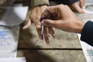 A voter getting inked  (Representative Image)